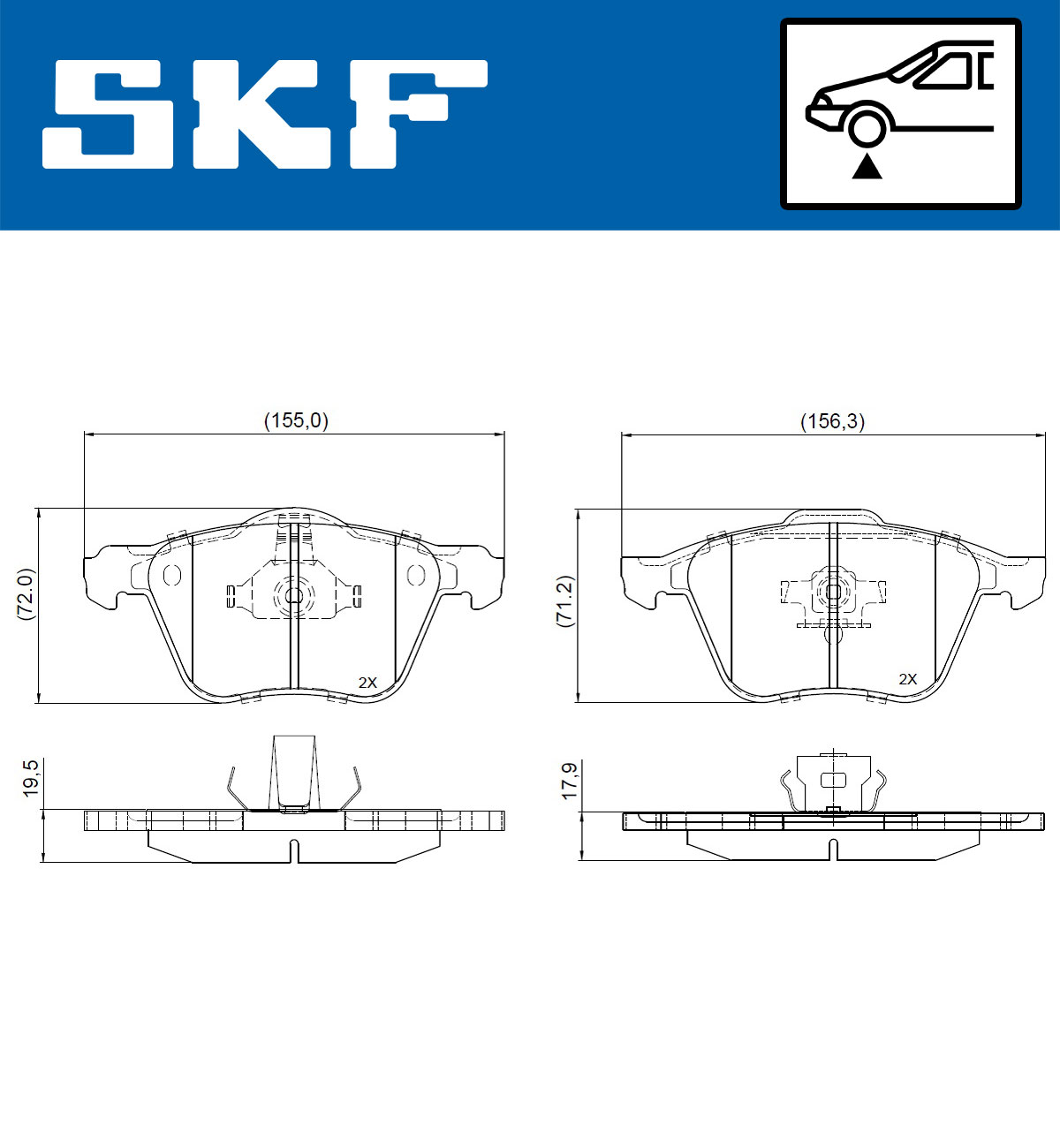 SKF Fékbetét, mind VKBP80956_SKF